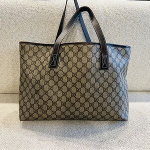 Gucci Beige and Brown Patterned Large Tote